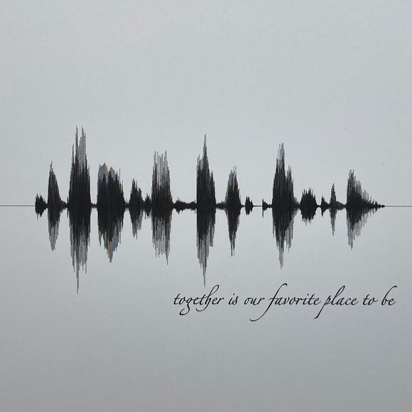 Together Is Our Favorite Place To Be Soundwave 8x10 Contemporary Frame - Picture 2 of 4